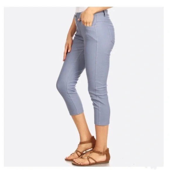 🌪CLASSIC SKINNY CAPRI JEGGINGS🌪 - Picture 1 of 3